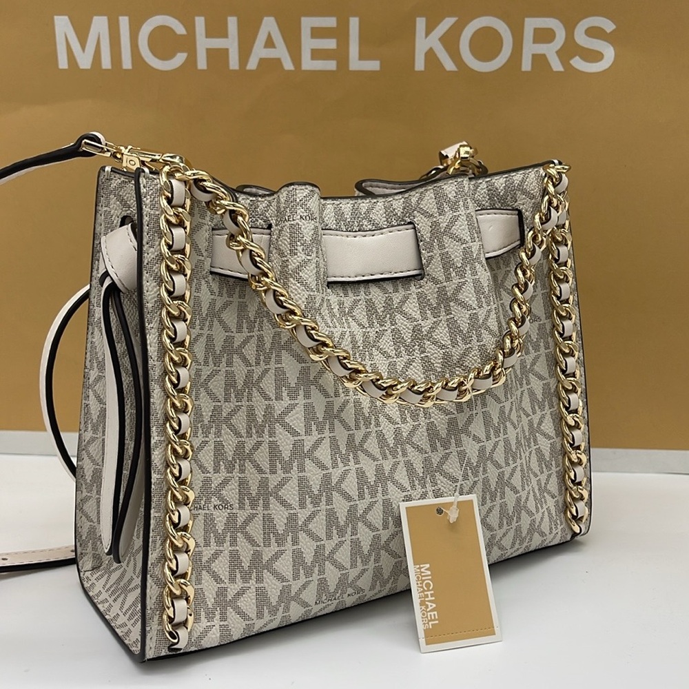 Michael Kors MINA Sm MINI Belted Chain Shoulder Crossbody Bag
Light Cream Multi - Picture 5 of 16